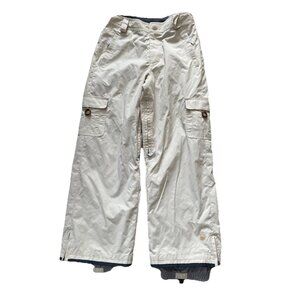 Millenium Three Snow Pants Girls Large Khaki Snowboard Cream Tan Beige